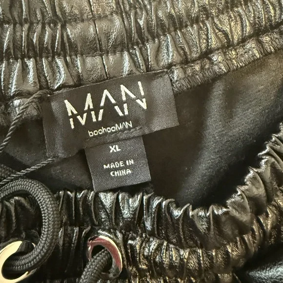 Black Racing Drawstring Shorts - Picture 2 of 2